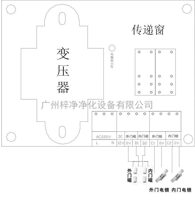 传递窗互锁电路板接线说明书 传递窗互锁电路板接线说明书